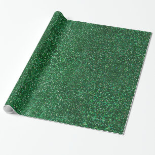 Green Emerald Glitter Sparkle Glam Elegant Cadeaupapier