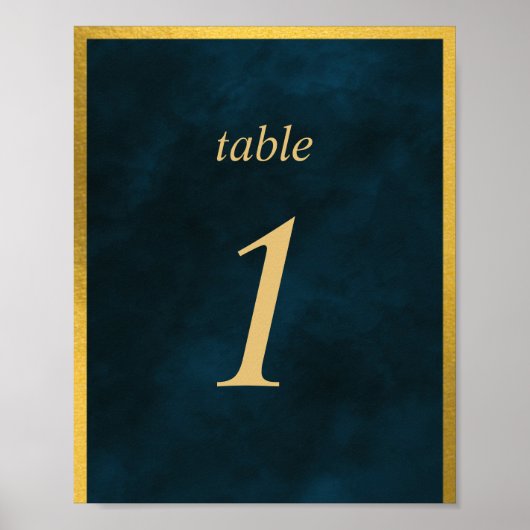 Green Emerald Gold Fairy Tale Table Number Cute Po Poster (Voorkant)