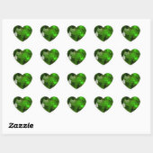 Green Emerald Heart Sticker (Vel)