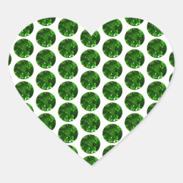 Green Emerald Heart Sticker
