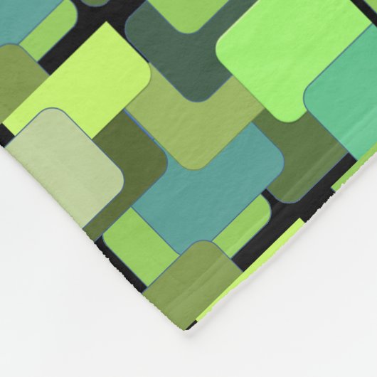 Green Emerald Limoen Jade Modern Abstract Fleece Deken (Hoek)