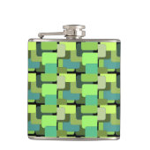 Green Emerald Limoen Jade Modern Abstract Heupfles (Voorkant)