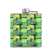 Green Emerald Limoen Jade Modern Abstract Heupfles (Achterkant)