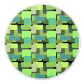 Green Emerald Limoen Jade Modern Abstract Keramische Knop (Voorkant)