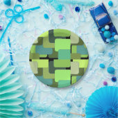 Green Emerald Limoen Jade Modern Abstract Papieren Bordje (Feest)