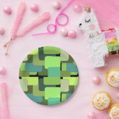 Green Emerald Limoen Jade Modern Abstract Papieren Bordje (Feest)