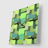 Green Emerald Limoen Jade Modern Abstract Vierkante Klok (Hoek)