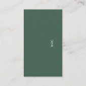 Green Emerald Modern Simple Sage Moss Clean Plain Plaatskaartje (Achterkant)