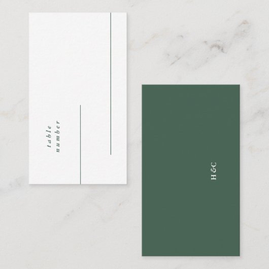 Green Emerald Modern Simple Sage Moss Clean Plain Plaatskaartje (Voorkant / Achterkant)