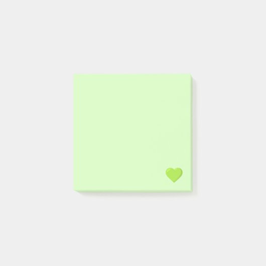 Green Emoji Heart Post-it® Notes (Voorkant)