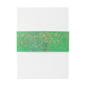 Green en Gold Glitz Uitnodigingen Wikkel (Achterkant Voorbeeld)