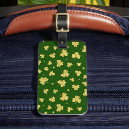 GREEN EN GOLD IRISH CELTIC SHAMROCKS BAGAGELABEL