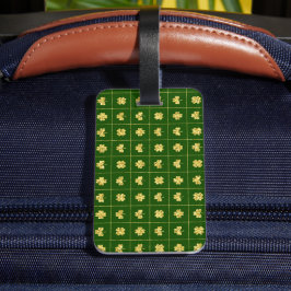 GREEN EN GOLD IRISH CELTIC SHAMROCKS BAGAGELABEL