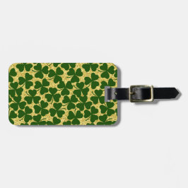  GREEN EN GOLD IRISH CELTIC SHAMROCKS BAGAGELABEL
