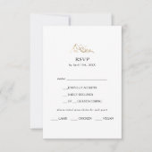Green en Gold Mountain Menu Keuze RSVP-kaart (Voorkant)