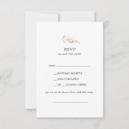 Green en Gold Mountain Song aanvraag RSVP-kaart RSVP Kaartje