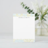 Green en Mint Floral Damask Pattern (Staand voorkant)