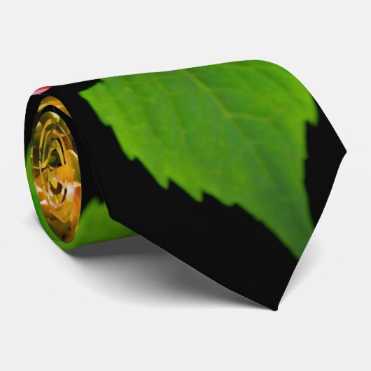 Green en Pink Peony Stropdas (Opgerold)