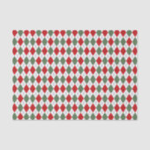 Green en Red Argyle Tissuepapier (Voorkant)