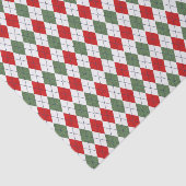 Green en Red Argyle Tissuepapier (Detail)