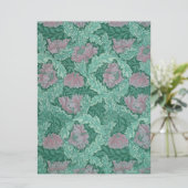 Green en Red Wreath Pattern (door William Morris) Kaart (Staand voorkant)