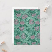 Green en Red Wreath Pattern (door William Morris) Kaart (Voorkant / Achterkant in situ)