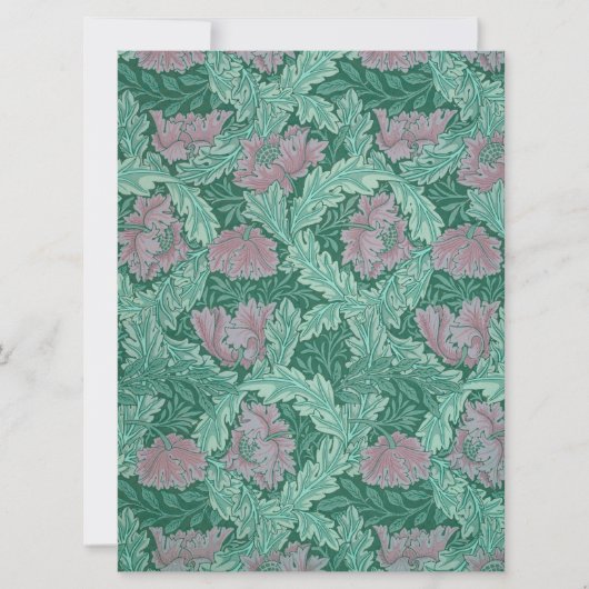 Green en Red Wreath Pattern (door William Morris) Kaart (Voorkant)
