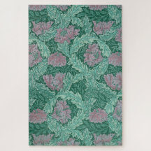 Green en Red Wreath Pattern (door William Morris)