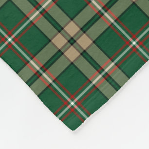 Green en Tan Pset O'Neill Tartan Fleece Deken