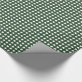 Green en White Gingham Cadeaupapier (Hoek)