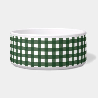 Green en White Gingham Voerbakje