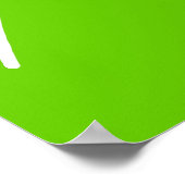 Green en White Kiwi Poster (Hoek)