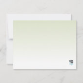 Green en White Ombre Notitiekaartje (Achterkant)
