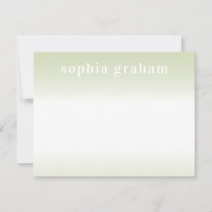 Green en White Ombre Notitiekaartje