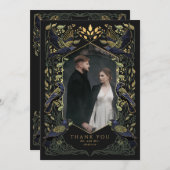 Green Enchanted Raven Wedding Dank je wel kaart (Voorkant / Achterkant)