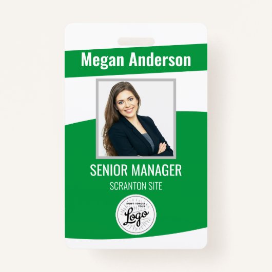 Green Energy Environment Employee Photo ID Badge (Voorkant)
