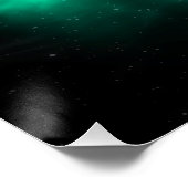 Green Energy Galaxy Art Glansy Poster (Hoek)