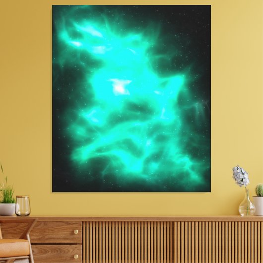 Green Energy Galaxy Art Stretched Canvas (Insitu (Woonkamer))
