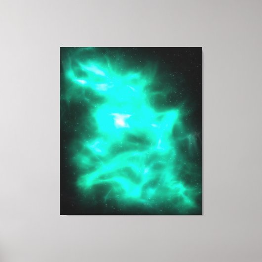 Green Energy Galaxy Art Stretched Canvas (Voorkant)