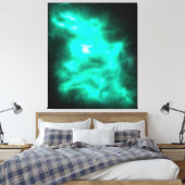 Green Energy Galaxy Art Stretched Canvas Afdruk (Insitu (Slaapkamer))