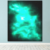 Green Energy Galaxy Art Stretched Canvas Afdruk (Insitu (Houten vloer))