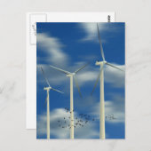 Green Energy Wind Turbine Briefkaart (Voorkant / Achterkant)