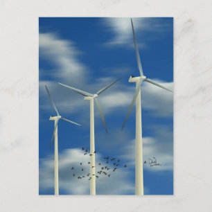 Green Energy Wind Turbine Briefkaart