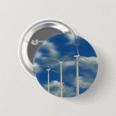 Green Energy Wind Turbine Ronde Button 5,7 Cm (Voorkant /achterkant)