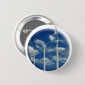 Green Energy Wind Turbine Ronde Button 5,7 Cm (Voorkant /achterkant)
