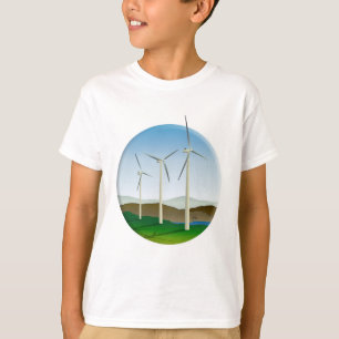 Green Energy Wind Turbine T-shirt