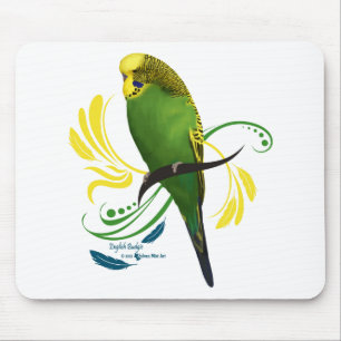 Green English Budgie Muismat