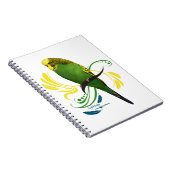 Green English Budgie Notitieboek (Rechterzijde)