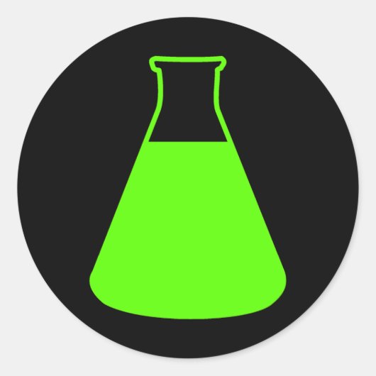 Green Erlenmeyer Flask Sticker (Voorkant)