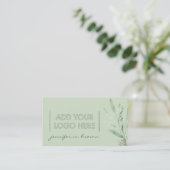 Green Essential Oils Add your custom logo floral Visitekaartje (Staand voorkant)